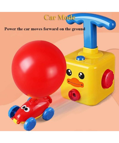 Balloon Powered Car and Launcher Set- Creative Balloon Power Racer Air Inertial Car Toy Balloon Launch Toy Launch Pad with 12...