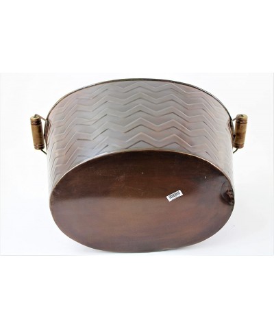 COPPER CHEVRON GALVANIZED BUCKET - COPPER-CHVR - C9186KZU4H6 $30.41 Favors