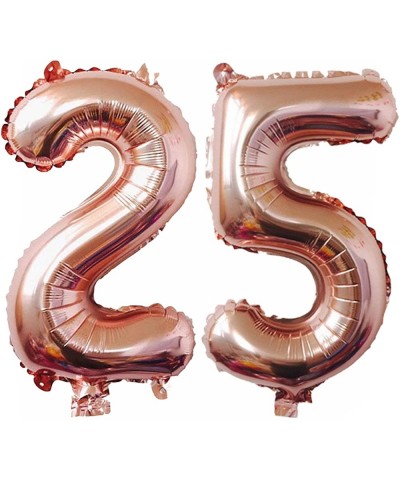 25th Birthday Decorations Party Supplies- Jumbo Rose Gold Foil Balloons for Birthday Party Supplies-Anniversary Events Decora...