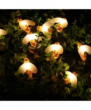 Solar Honeybee String Lights 30LED Outdoor Waterproof Simulation Cute Bee Shape Fairy String Light Decor for Garden Patio Xma...