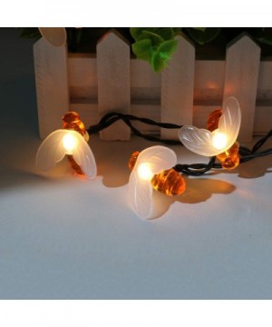 Solar Honeybee String Lights 30LED Outdoor Waterproof Simulation Cute Bee Shape Fairy String Light Decor for Garden Patio Xma...