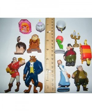 Beauty and The Beast Deluxe Mini Cake Toppers Cupcake Decorations Set of 14 with Figures- a Sticker Sheet and ToyRing Featuri...