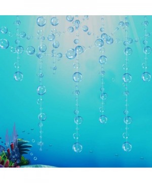 Blue Transparent Bubble Garlands for Party Decorations Hanging Floating Bubbles Cutout Streamer Background for Mermaid Under ...