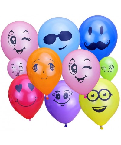 12" Emoticon Face Expression Latex Multicolor Balloons Randomly Send Pack of 100pcs - C612HIETQUR $9.48 Balloons