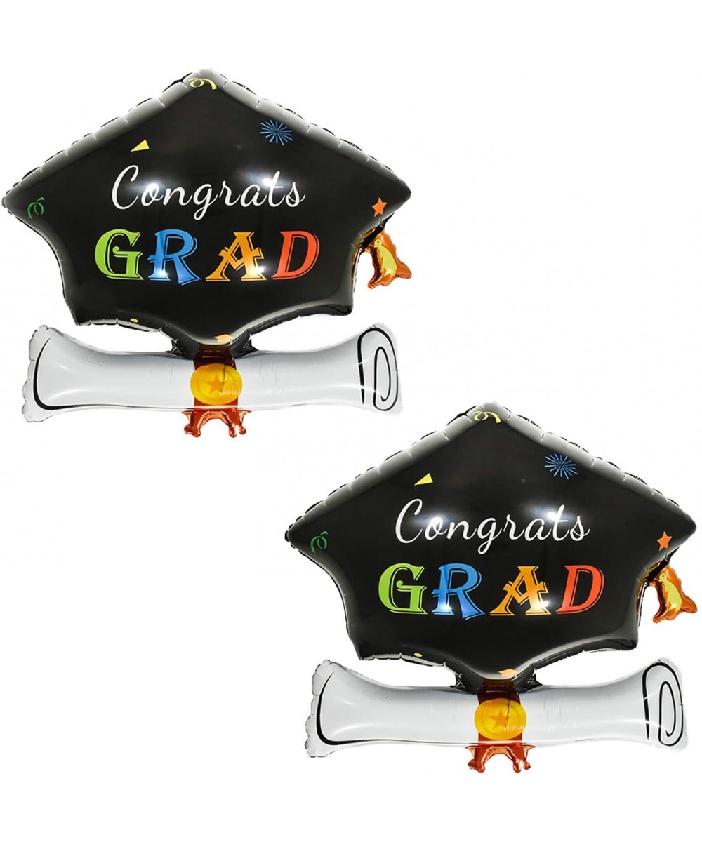 Graduation Cap Balloon- Pack of 2 - Graduation Party Supplies 2020 and Graduation Decorations - Helium Supported Foil Mylar B...