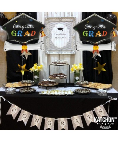 Graduation Cap Balloon- Pack of 2 - Graduation Party Supplies 2020 and Graduation Decorations - Helium Supported Foil Mylar B...