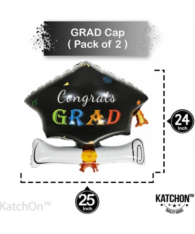 Graduation Cap Balloon- Pack of 2 - Graduation Party Supplies 2020 and Graduation Decorations - Helium Supported Foil Mylar B...