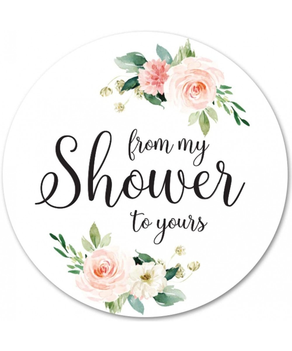 40 cnt Floral from My Shower to Yours Thank You Stickers - Favor Stickers - Thank You Labels - CC18OXXUX6A $7.25 Favors