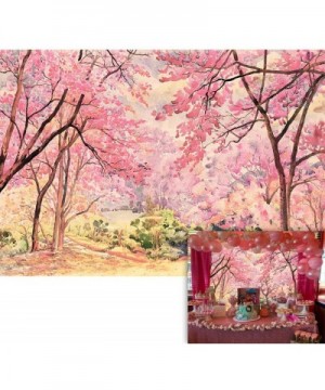 7x5ft Spring Pink Sakura Flower Tree Backdrop Cherry Blossoms Mulan Chinese Japanese-Style Photography Background Girl Birthd...
