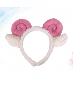 Sheep Headband with Sheep Horns And Ears Animal Sheep Costume Accessories (Pink) - Pink - CF193WA35UH $6.47 Party Hats