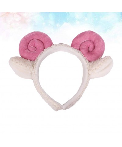 Sheep Headband with Sheep Horns And Ears Animal Sheep Costume Accessories (Pink) - Pink - CF193WA35UH $6.47 Party Hats