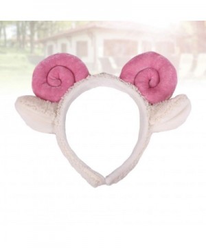 Sheep Headband with Sheep Horns And Ears Animal Sheep Costume Accessories (Pink) - Pink - CF193WA35UH $6.47 Party Hats