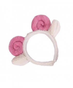 Sheep Headband with Sheep Horns And Ears Animal Sheep Costume Accessories (Pink) - Pink - CF193WA35UH $6.47 Party Hats