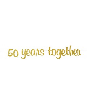 50 Years Together Banner 50th Birthday Party Decor Fifty Anniversary Wedding Party Decorations Sign Gold Glitter - C119G3CKT4...