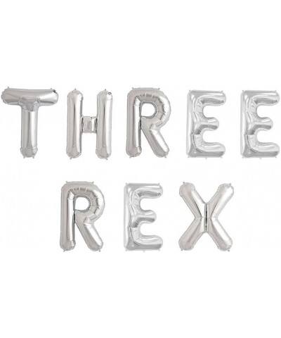 Three Rex 16" Letter Balloons 3 Year Old Birthday Decorations Dinosaur Party Dino Theme Decor 3th Year Old Celebration T 3 Re...