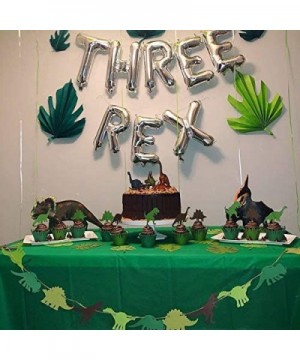 Three Rex 16" Letter Balloons 3 Year Old Birthday Decorations Dinosaur Party Dino Theme Decor 3th Year Old Celebration T 3 Re...