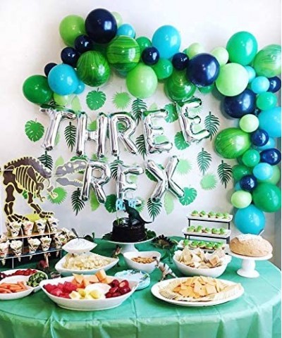 Three Rex 16" Letter Balloons 3 Year Old Birthday Decorations Dinosaur Party Dino Theme Decor 3th Year Old Celebration T 3 Re...