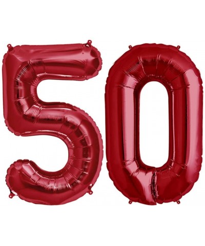 Red Number 50 Balloon- 40 Inch - Red Number 50 - CP18QH8QNYW $7.14 Balloons