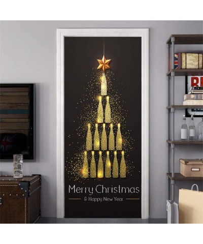 Christmas Decor 3D Christmas Living Room Door Wall Decoration Mural Christmas Decoration- Christmas Ornaments Advent Calendar...