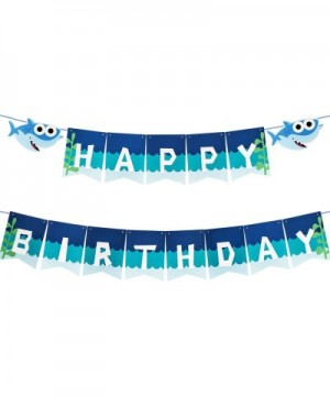 Cute Shark Happy Birthday Banner Party Supplies For Kids and Adults Birthday Party Decorations Party supplies. - CQ18OLH23H6 ...