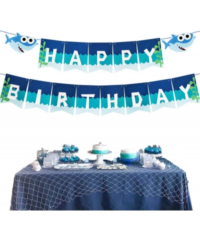 Cute Shark Happy Birthday Banner Party Supplies For Kids and Adults Birthday Party Decorations Party supplies. - CQ18OLH23H6 ...