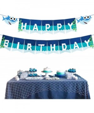 Cute Shark Happy Birthday Banner Party Supplies For Kids and Adults Birthday Party Decorations Party supplies. - CQ18OLH23H6 ...