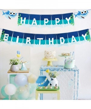 Cute Shark Happy Birthday Banner Party Supplies For Kids and Adults Birthday Party Decorations Party supplies. - CQ18OLH23H6 ...