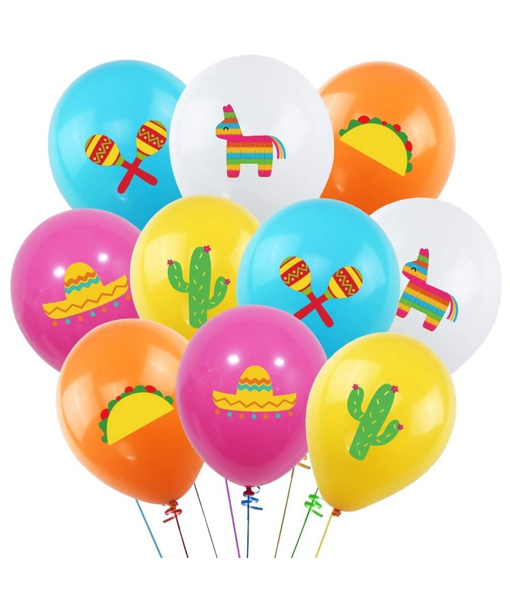 50Pcs Fiesta Taco Party Balloons For Cinco De Mayo Mexican Carnivals Festivals- Wedding Birthday Baby Shower Party Decoration...