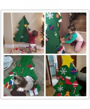 Felt Christmas Tree for Kids - 3Ft DIY Christmas Decorations for Wall Door Hanging-with 30 Detachable Christmas Ornaments-Per...