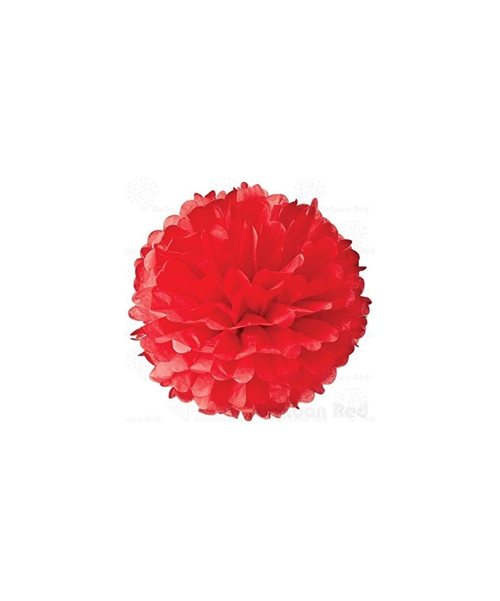 8 Inch Tissue Paper Flower Pom Poms- Pack of 5- Red - C412EEM6RFD $4.98 Tissue Pom Poms