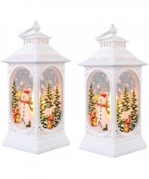 2PCS Christmas Portable Lanterns- Colorful Night Lamp Lights LED Xmas Cute Santa Snowman Christmas Tree Merry Flame Lights Ha...