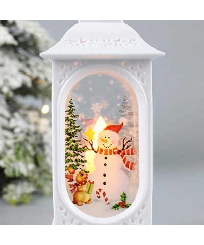 2PCS Christmas Portable Lanterns- Colorful Night Lamp Lights LED Xmas Cute Santa Snowman Christmas Tree Merry Flame Lights Ha...