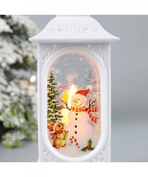 2PCS Christmas Portable Lanterns- Colorful Night Lamp Lights LED Xmas Cute Santa Snowman Christmas Tree Merry Flame Lights Ha...