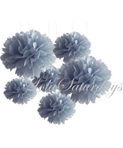 Paper Pom Poms 3 Sizes 6 Pack Silver - Silver - CQ11T9QS5LT $6.73 Tissue Pom Poms