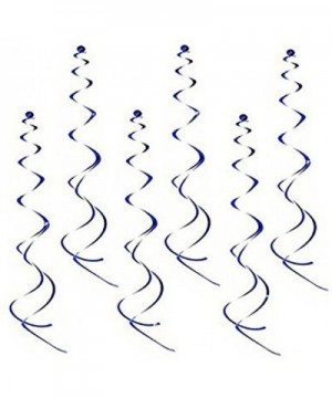Hanging Swirl Blue Party Spiral Swirl Decorations foil Dangling whirls Ceiling Decoration-Holiday Celebration Party Supplies-...