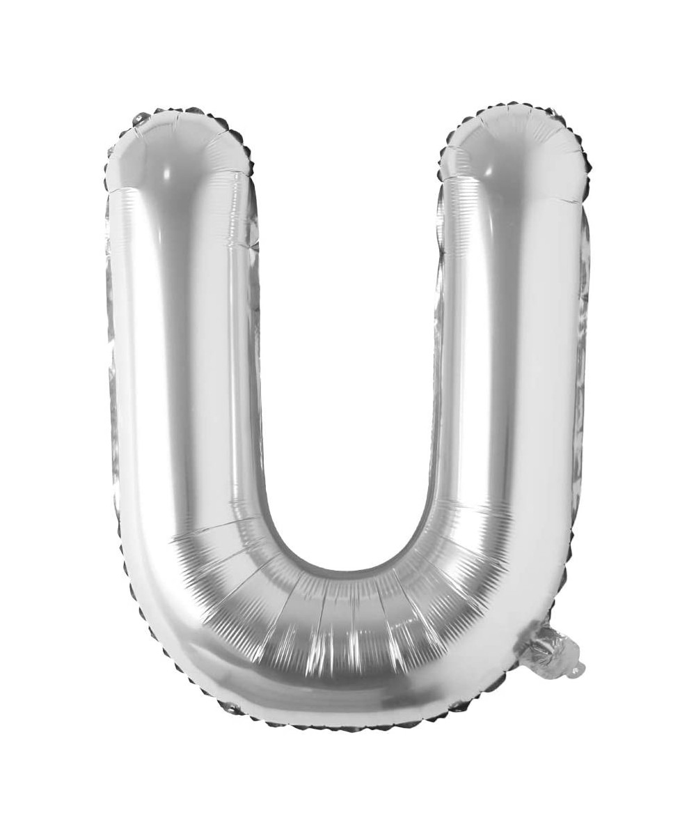 40 inch Letter Balloons Silver Alphabet Number Balloon Foil Mylar Party Wedding Bachelorette Birthday Bridal Shower Graduatio...