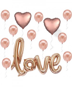 Love Balloons Decorations- Rose Gold - Large- Pack of 13 - Beautiful Rose Gold Love Balloon for Valentines-Day Party Supplies...