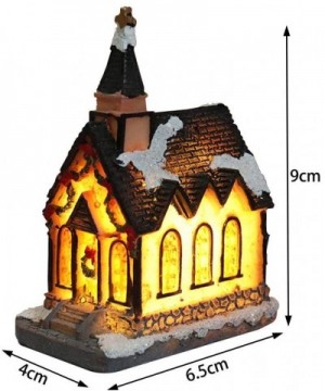 Snow Village Houses Glowing Christmas House Exquisite Luminous Resin Cottage Hut Decor Made of Environmentally Friendly Resin...