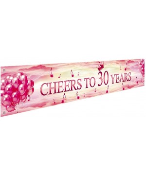 Ushinemi 30th Birthady Decorations 30th Happy Birthday Banner- Cheers to 30 Years Banner for Women Her- Large- Pink and Rose ...