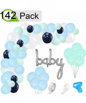 Baby Shower Decorations for Boy- Blue Latex Metallic Pearlescent Strip Balloons for First Birthday with Party Supplies- Decor...