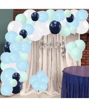 Baby Shower Decorations for Boy- Blue Latex Metallic Pearlescent Strip Balloons for First Birthday with Party Supplies- Decor...