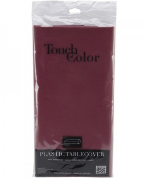 Plastic Tablecover 54"X108"-Burgundy - Burgundy - C01166FU659 $4.75 Tablecovers