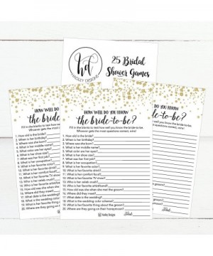 25 Black and Gold How Well Do You Know The Bride Bridal Wedding Shower or Bachelorette Party Game- Who Knows The Best- Does T...