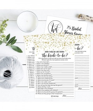 25 Black and Gold How Well Do You Know The Bride Bridal Wedding Shower or Bachelorette Party Game- Who Knows The Best- Does T...