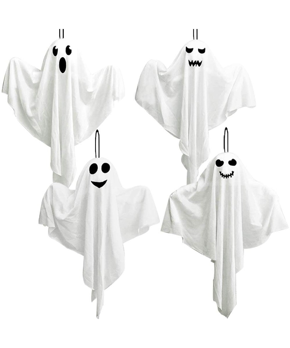 4 Pack Halloween Hanging Ghosts- 27.5" Cute Flying Ghost Decorations for Front Yard Patio Lawn Garden Party Décor and Holiday...