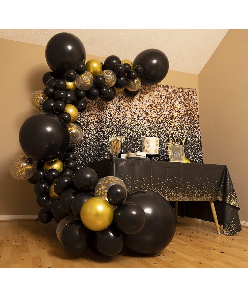 4 Size- Balloon Garland Kit Black and Gold - Black and Gold Balloons Party Decorations - Balloon Arch for Gold and Black Birt...