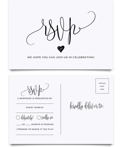 RSVP postcards for Wedding- Response Cards- Reply Cards- Perfect for Bridal Shower- Rehearsal Dinner- Engagement Party- Baby ...