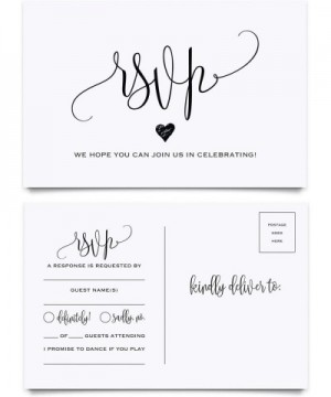 RSVP postcards for Wedding- Response Cards- Reply Cards- Perfect for Bridal Shower- Rehearsal Dinner- Engagement Party- Baby ...
