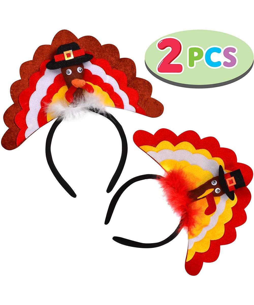 Set of 2 Thanksgiving Turkey Headbands Holiday Party Accessories (One Size Fit All) - CP18KDQO64Y $12.19 Party Favors