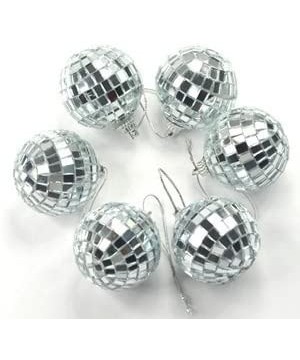 6 pcs 1.8 Inch Disco Ball Mirror Party Christmas Xmas Tree Ornament Decoration with Fastening Strap - C3110WY9Y5X $4.96 Ornam...